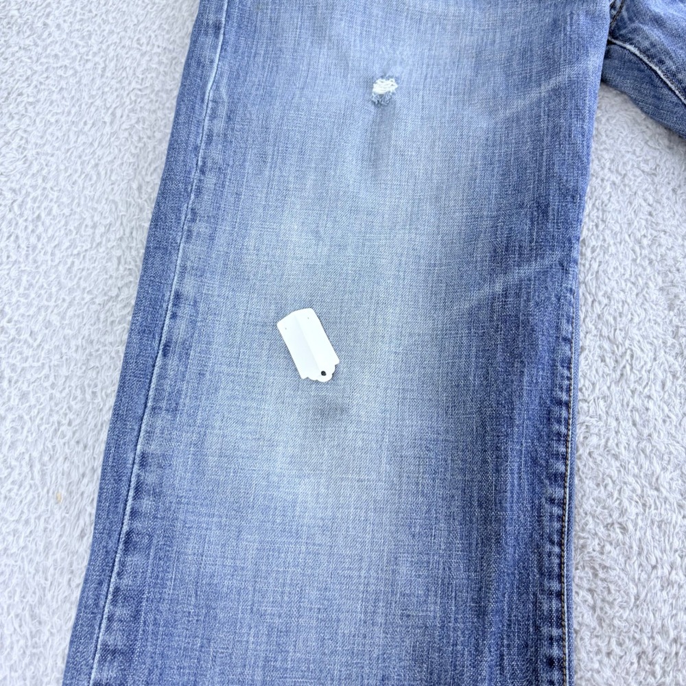 Parasuco Denim Cult Straight Leg Jeans Women 32 Blue Distressed Y2K Vintage - Picture 5 of 16